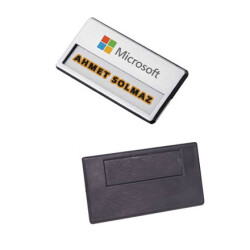 Sürgülü Metal Yaka İsimliği (gümüş) - 2