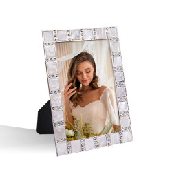 Swarovski Sedef Taşlı Fotoğraf Çerçevesi - 10x15cm - 1