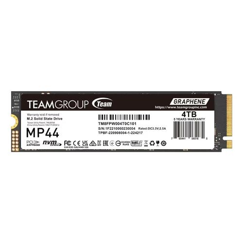 Team 4TB MP44 Gen4x4 7400-6500MB-s TM8FPW004T0C101 NVMe PCIe M.2 SSD Disk - TEAM (1)