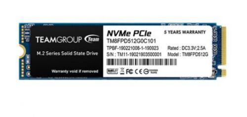 Team 512GB MP33 Pro 2400-2100MB-s NVMe PCIe Gen3x4 M.2 SSD Disk TM8FPD512G0C101 - 1