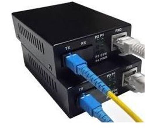 Teldata Media Converter Single Mode 10-100-1000 20 Km Dual Sc 2 Li Paket Set - TELDATA
