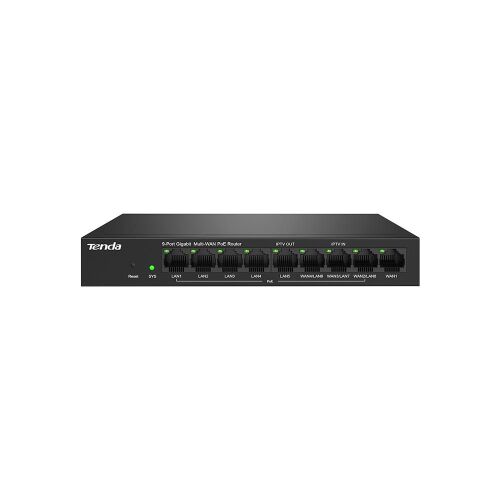 Tenda G0-8G-PoE 9 Port 8 Port Poe+ 10-100-1000 Switch Çelik Kasa POE Router - 1
