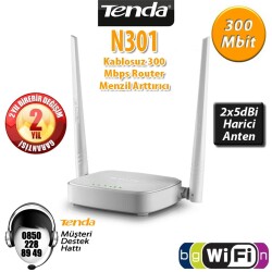 Tenda N301 300 Mbps 4 Port Router 2 Anten - 2