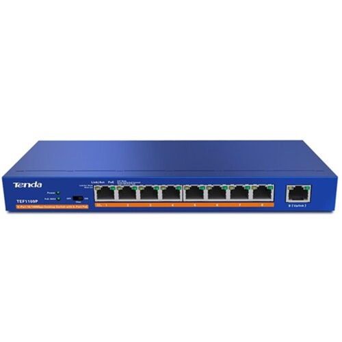 Tenda TEF1109P-8-63W 9 Port 8 Port Poe+ 10-100 Switch - TENDA
