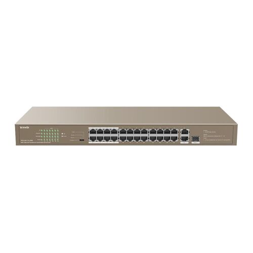 Tenda TEF1126P-24-250W 24 Port Poe+ 10-100 Switch Çelik Kasa Rack Mount - TENDA