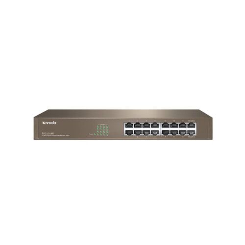 Tenda TEG1016D 16 Port 10-100-1000 Mbps Switch Çelik Kasa Rack Mount - TENDA