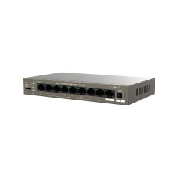 Tenda TEG1110PF-8-120W 9 Port 8 Port Poe+ 10-100-1000 Switch + 1 Port Uplink + 1 Port SFP - 1