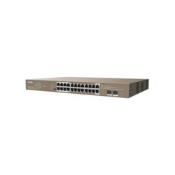 Tenda TEG1126P-24-410W 24 Port Poe+ 10-100-1000 2 Port SFP Switch Çelik Kasa Rack Mount - 1