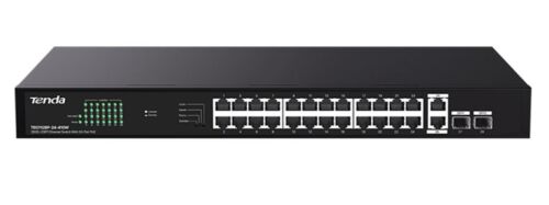 Tenda TEG1128P-24-410W 24 Port Poe+ 10-100-1000 2 Port SFP 2 Port Uplink Switch Çelik Kasa - TENDA
