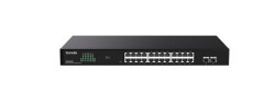 Tenda TEG2226F 24 Port 10-100-1000 + 2 Port SFP Switch Cloud Yönetilebilir Çelik Kasa Switch - 1