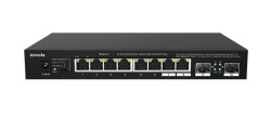 Tenda TEM2010F 8 Port 100-1000-2500 Mbps + 2 Port SFP Switch Çelik Kasa Rack Mount - 1