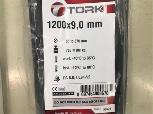 Tork TRK-1200-90B Siyah 100lü Kablo Bağı - TORK
