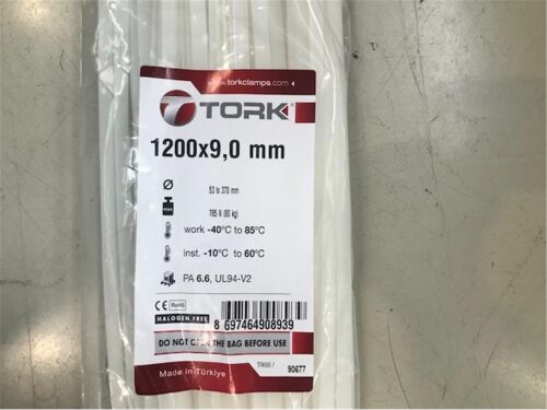 Tork TRK-1200-90W Beyaz 100lü Kablo Bağı - TORK