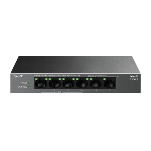 Tp-Link LS109P 9 Port 10-100 Mbps 8 Port Poe+ 10-100 Mbps Switch Metal Kasa - TP-LINK