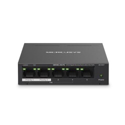 Tp-Link Mercusys MS105GP 5 Port 10-100-1000 Mbps Poe+ Switch Metal Kasa - 1