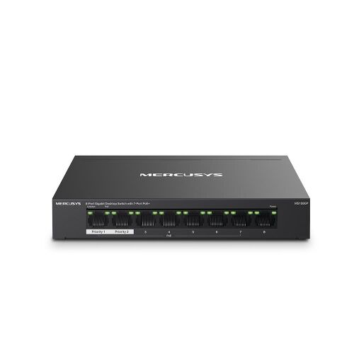 Tp-Link Mercusys MS108GP 7 Port 10-100-1000 Mbps Poe+ Switch Metal Kasa - TP-LINK
