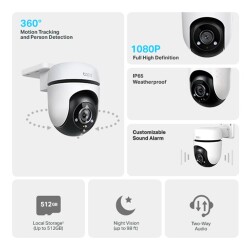 TP-Link Tapo C500 Dış Mekan 1080P Gece Görüşlü 512GB Micro SD Destekli Wi-Fi Kamera - 2