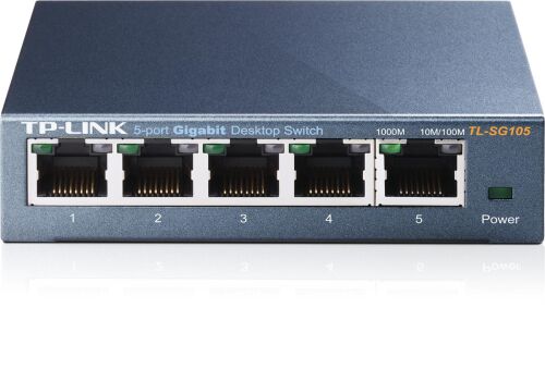Tp-Link TL-SG105 5 Port 10-100-1000 Mbps Switch Çelik Kasa - 1