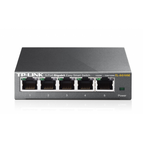 TP-LINK TL-SG105E, 5 Port, GigaBit, Easy Smart, Yönetilebilir, Masaüstü Switch - Tp-Link