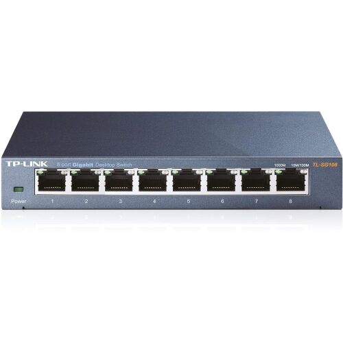 Tp-Link TL-SG108 8 Port 10-100-1000 Mbps Switch Çelik Kasa - 1