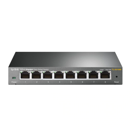 TP-LINK TL-SG108E, 8 Port, GigaBit, Easy Smart, Yönetilebilir, Metal Kasa, Masaüstü Switch - Tp-Link