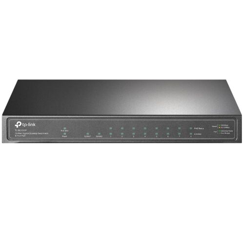 Tp-Link TL-SG1210P 8 Port 10-100-1000 Poe+ Switch 1 Port SFP Çelik Kasa Rack Mount - 1