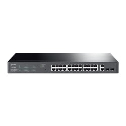 Tp-Link TL-SG1428PE 24 Port 10-100-1000 Poe+ Switch 2 Port SFP Çelik Kasa Rack Mount - 1