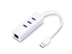 Tp-Link UE330 10-100-1000 Mbps 3.0 USB Ethernet Çevirici + 3 Port USB Çoğaltıcı - 1