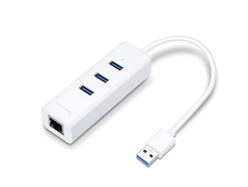 Tp-Link UE330 10-100-1000 Mbps 3.0 USB Ethernet Çevirici + 3 Port USB Çoğaltıcı - 1
