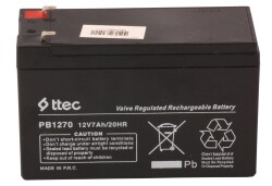 Ttec 12V 7AH-20HR Base Bakımsız Kuru Akü Alarm-Siren için Ups Uygun Değil 1,75 Kg - 1