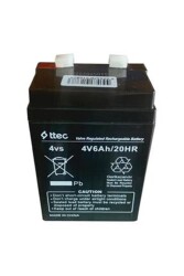 Ttec 4V 6Ah Bakımsız Kuru Akü Işıldak Fener Akü - 1