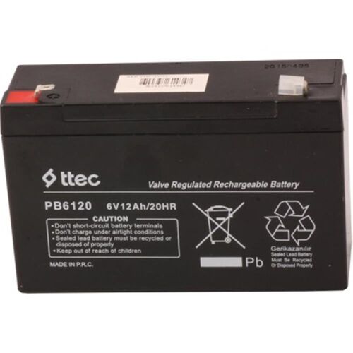 Ttec 6V 12AH Bakımsız Kuru Akü - TTEC PLUS