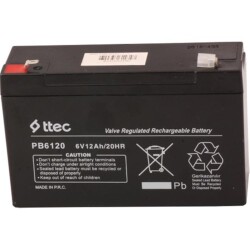 Ttec 6V 12AH Bakımsız Kuru Akü - 1