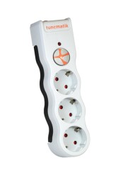 Tunçmatik TSK19009 3li Enerji Koruma Powersurge Beyaz 1050 JOULE - 1