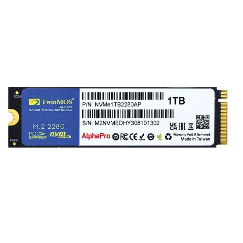 TwinMOS 1TB M.2 PCIe Gen3 NVMe SSD (3600-3250Mb-s) NVMe1TB2280AP TLC 3DNAND Ssd - TWINMOS (1)