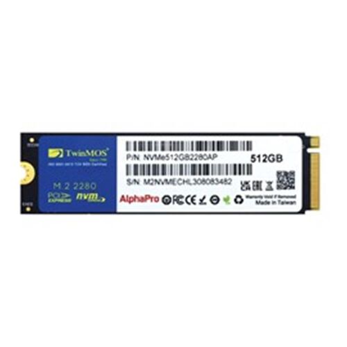 TwinMOS 512GB M.2 PCIe Gen3 NVMe SSD (3600-3250Mb-s) NVME512GB2280AP TLC 3DNAND Ssd - TWINMOS (1)