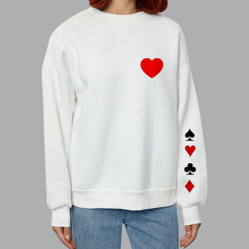 Unisex Beyaz Bisiklet Yaka Sweatshirt - 4