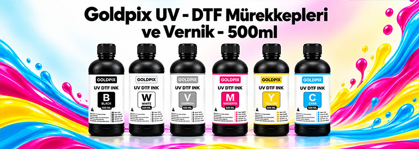 Goldpix UV - DTF Mürekkepleri ve Vernik - 500ml