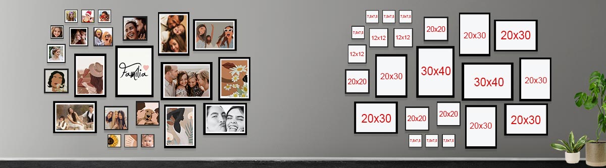 Yapışkanlı Sök Tak Çerçeveler 30x40cm - 2'li Paket
