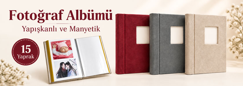 Yapışkanlı Süet Fotoğraf Albümü 15 Yaprak - 18x23cm