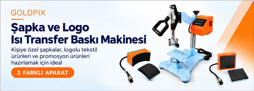 Goldpix Şapka ve Logo Isı Transfer Baskı Makinesi