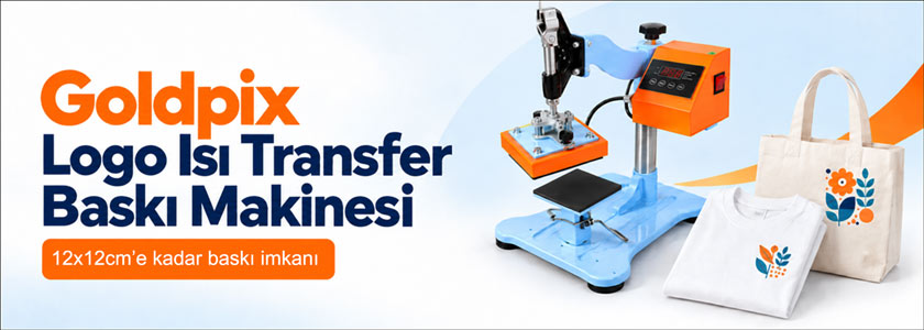 Goldpix Logo Isı Transfer Baskı Makinesi - 12x12cm