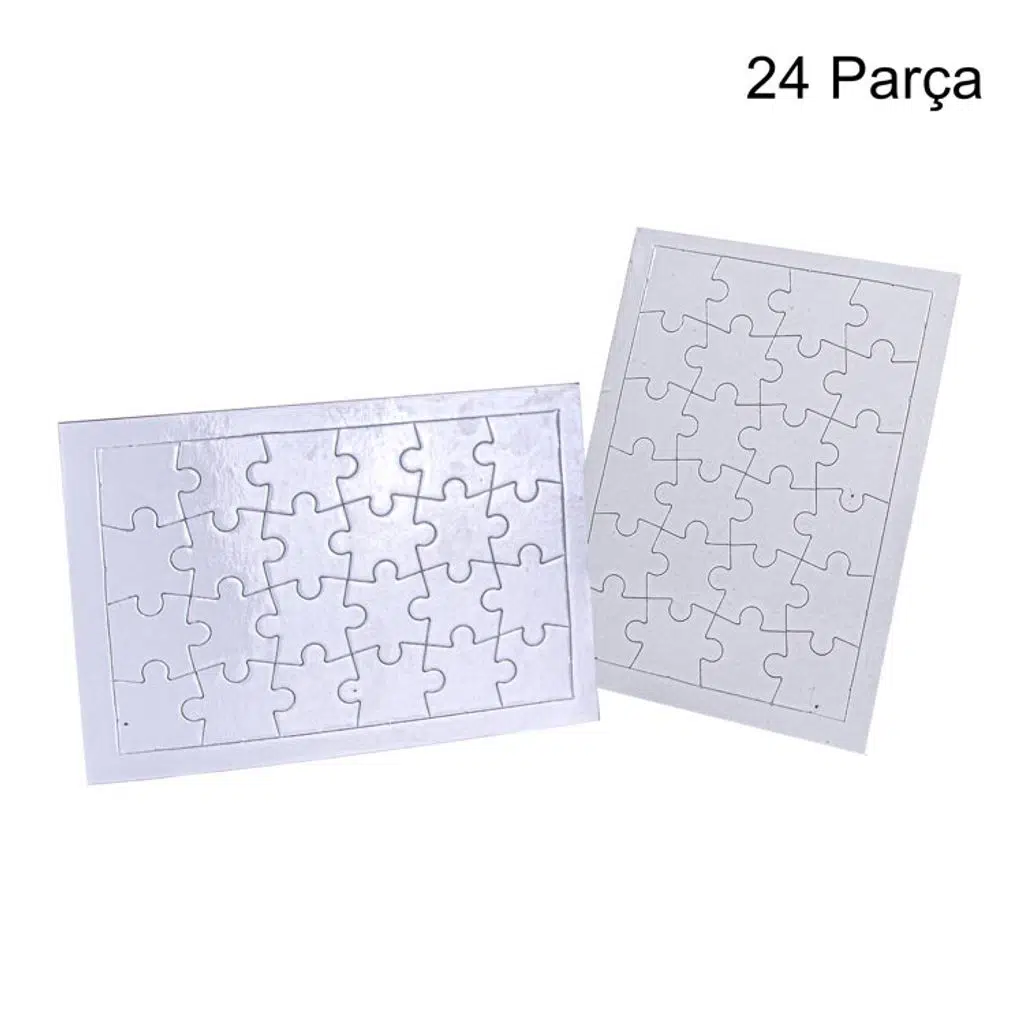 5'li Paket Süblimasyon Dikdörtgen Puzzle A5 - 24 Parça