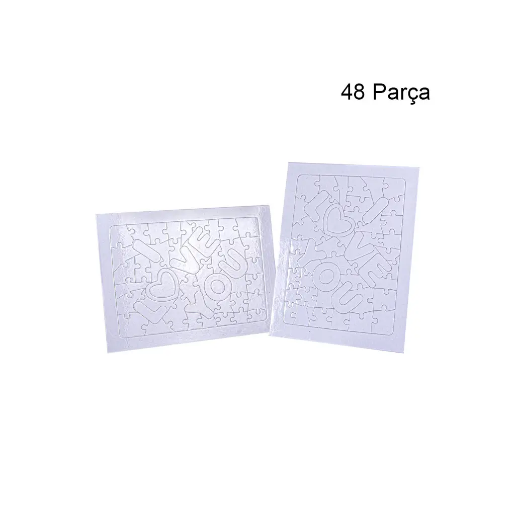 5'li Paket Süblimasyon Love Puzzle A4 - 48 Parça
