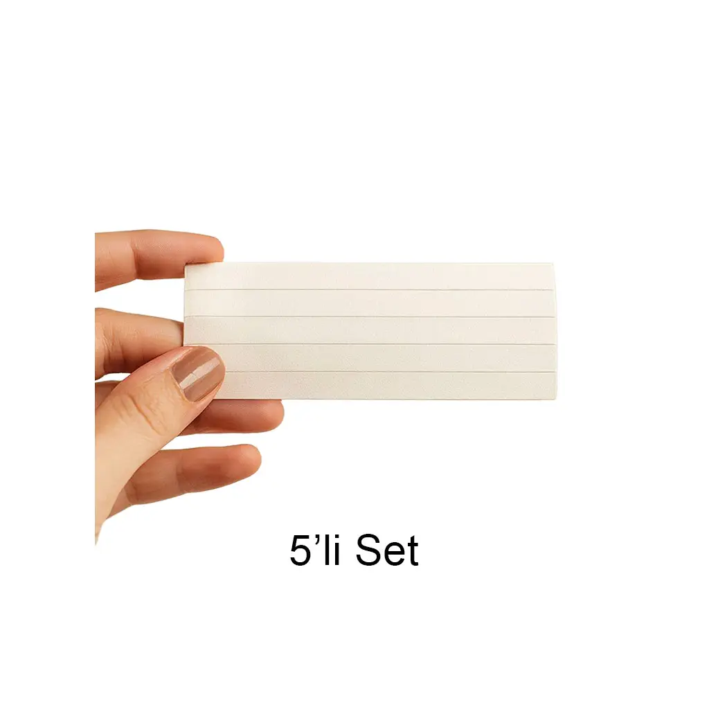 5'li Paket Yapışkanlı Sök Tak Çift Taraflı Bant - 8x129mm