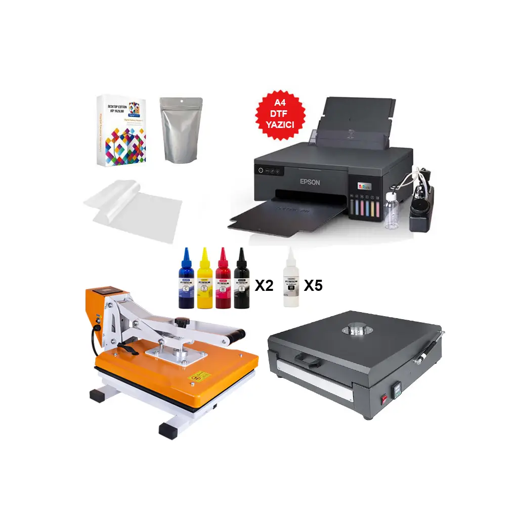 A4 Modifiyeli DTF Mega Tekstil Baskı Makine Seti
