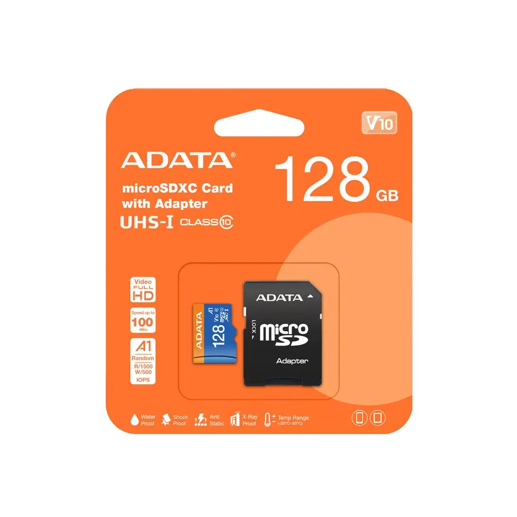 Adata 128GB Premier microSDXC Card with Adapter UHS-I Class10 V10 Hafıza Kartı