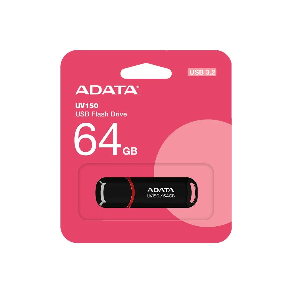 ADATA UV150-64GB USB3.2 Gen1 Black Flash Bellek