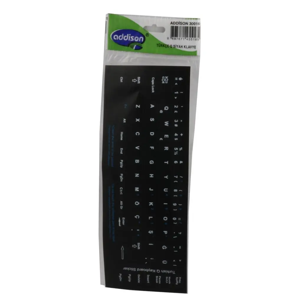Addison 300161 Türkçe q Siyah Klavye Stıker