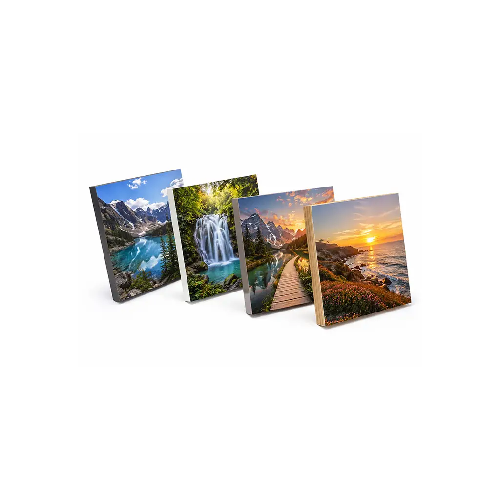 Ahşap Çek Yapıştır Fotoğraf Çerçevesi - 15x15cm